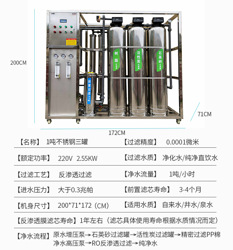 1吨不锈钢3罐