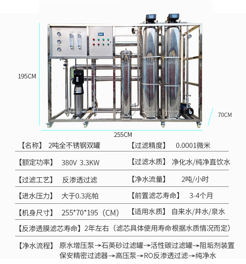 2吨全不锈钢